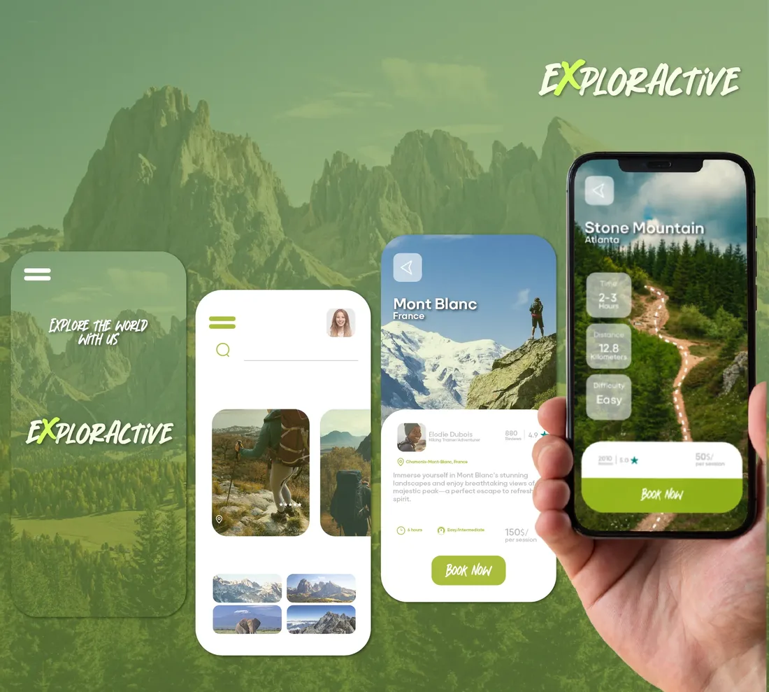 ExplorActive brand and product work